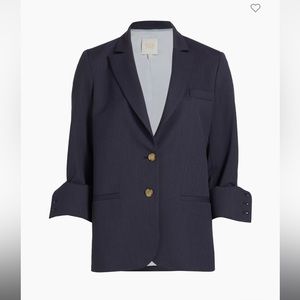 TWP Navy Cotton Blazer